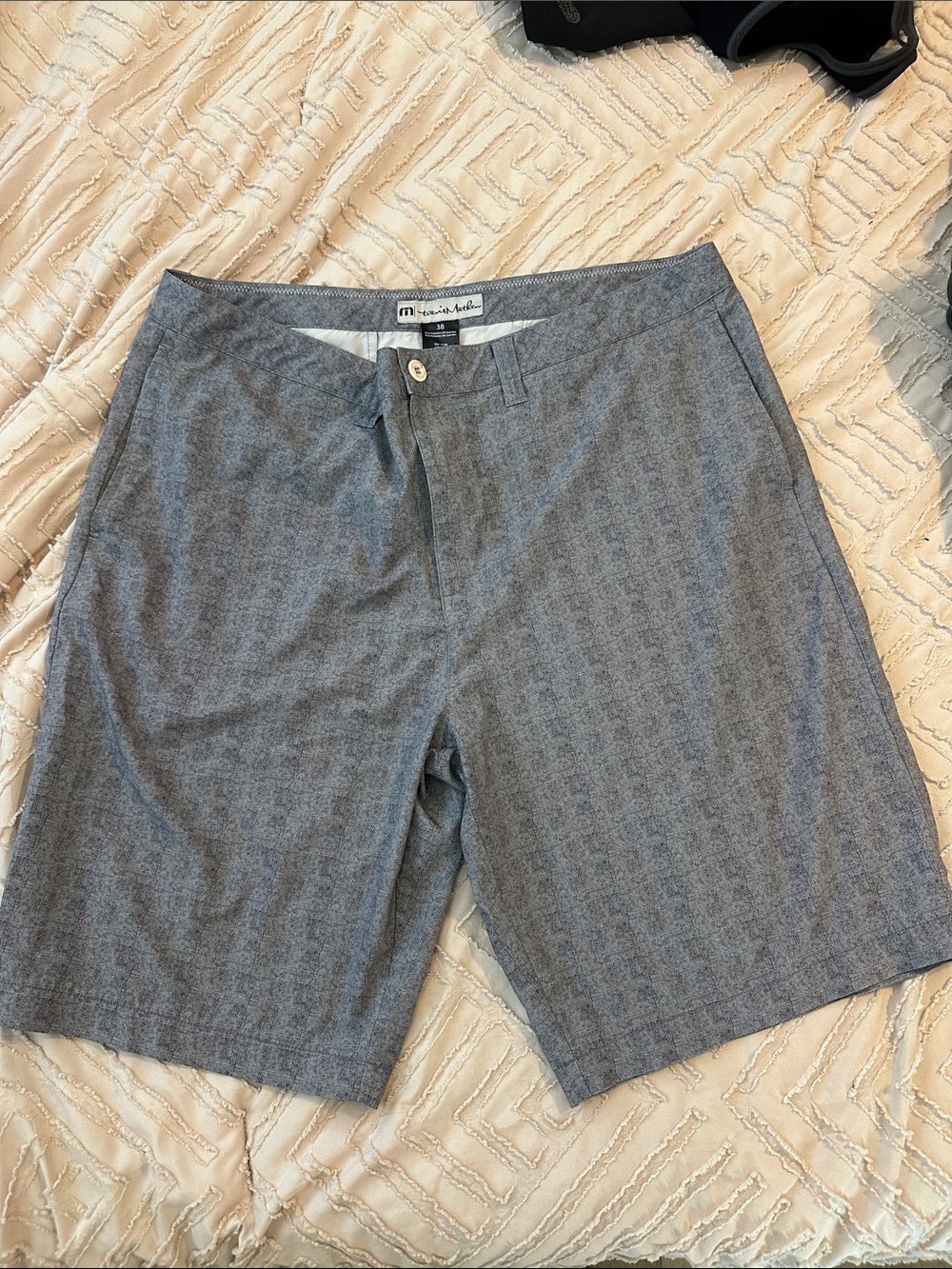 Travis Mathew Men's Light Gray Flat-Front Shorts